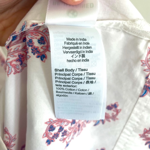 NWOT Beautiful J.crew Smocked Cotton Poplin Dress, Size XS - Picture 9 of 10